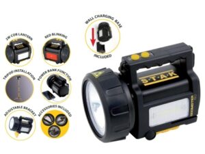 FARO PORTATILE A LED RICARICABILE SEGNALAZIONE E SICUREZZA